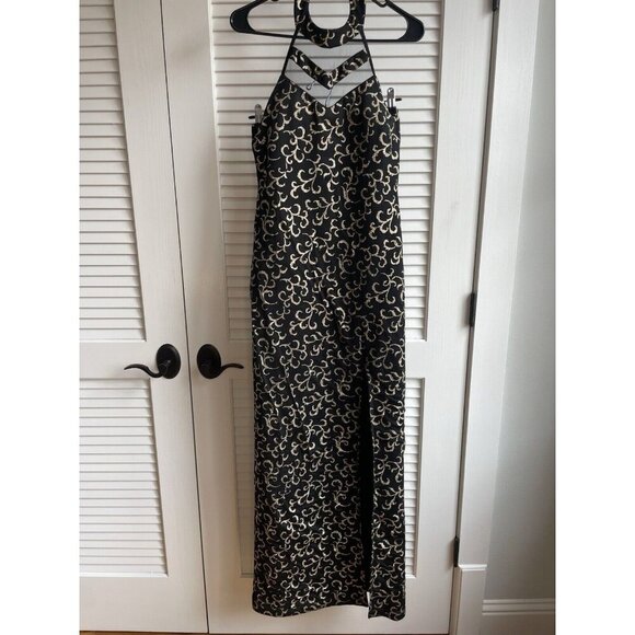 Teeze Me Formal Gown Black and Gold Women's Size 7 - Picture 3 of 7